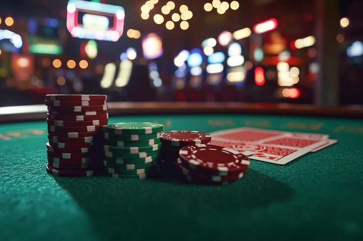 Live dealer studio setup Live dealer studio setup with HD cameras and gaming table